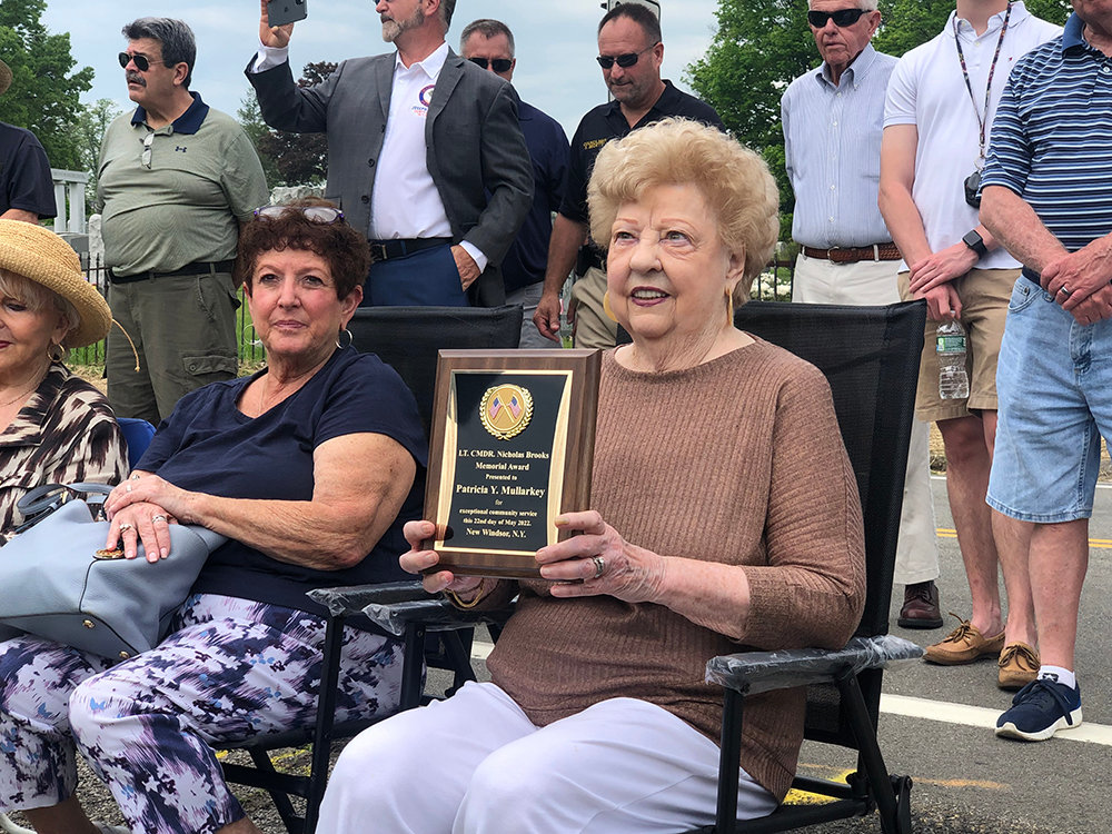 Patricia Mullarkey receives the Lieutenant Commander Nicholas Brooks Memorial Award.